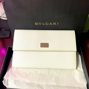 Authentic BVLGARI document organizer clutch or crossbody. Pristine condition!
